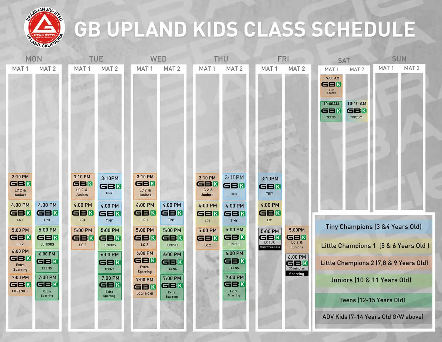 Schedule Upland Kids 06/01/2026
